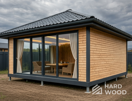 Деревянная беседка с 4-скатная №97 - фото 2272